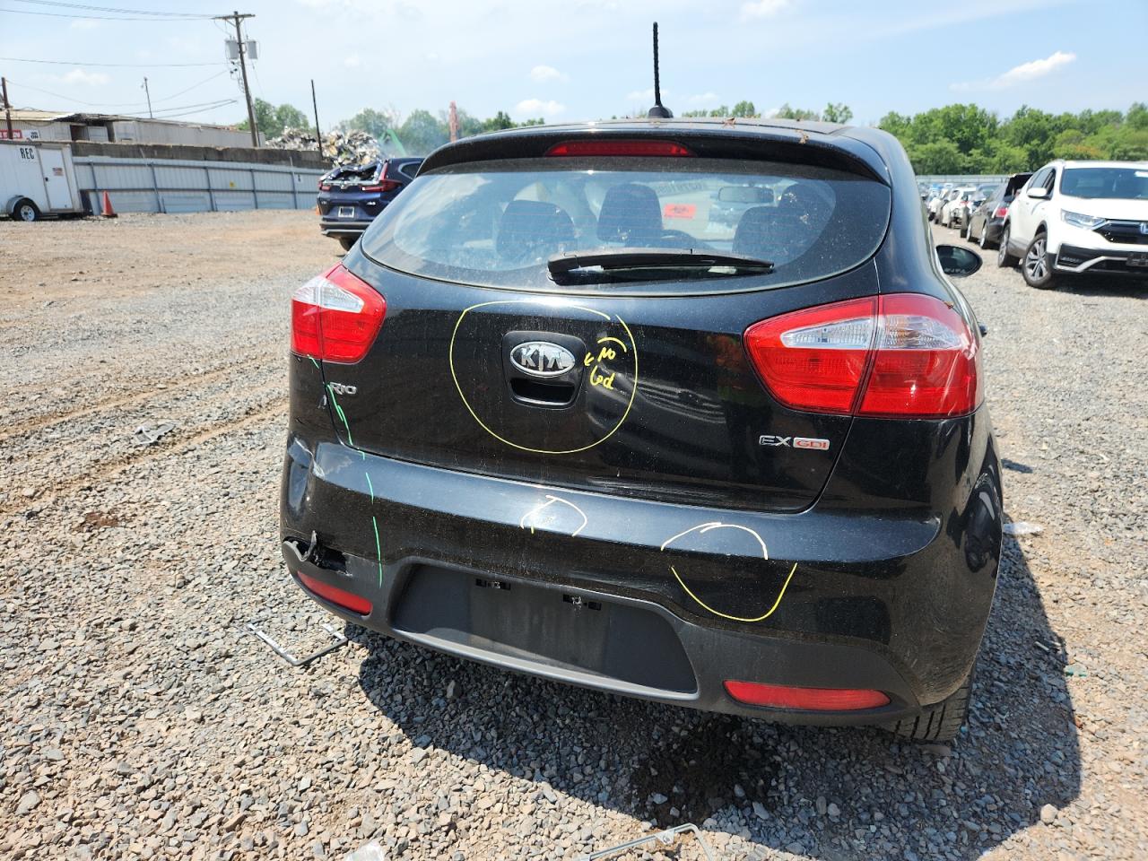 2012 Kia Rio Ex VIN: KNADN5A39C6011733 Lot: 62791095