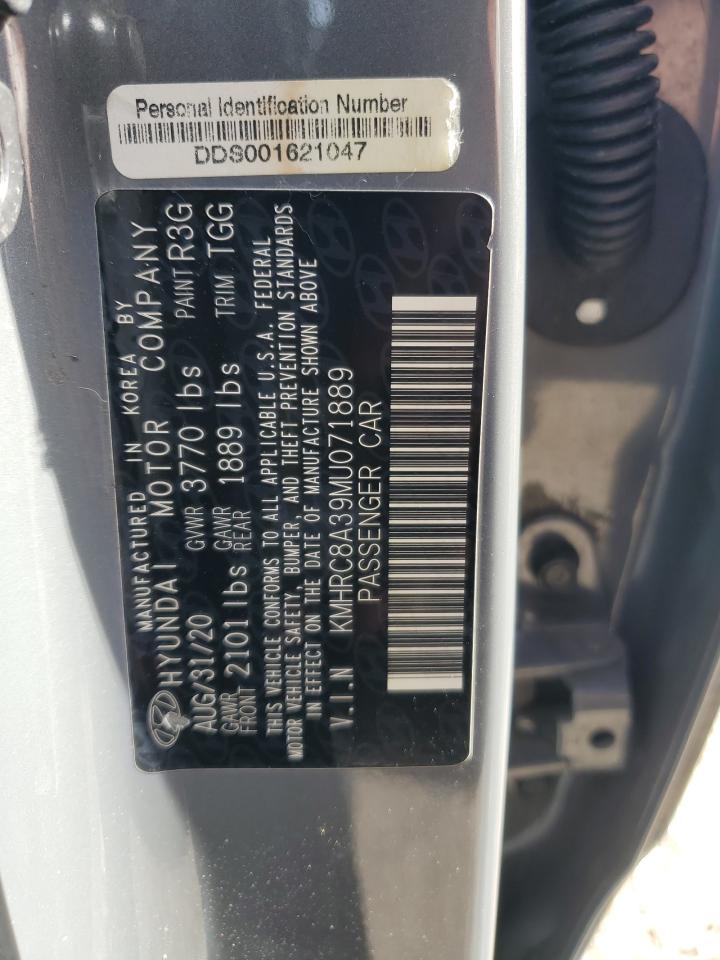 2021 Hyundai Venue Sel VIN: KMHRC8A39MU071889 Lot: 62114025