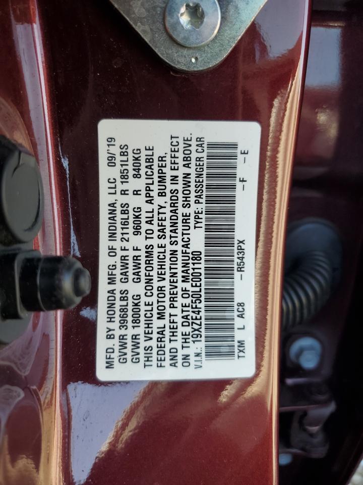 2020 Honda Insight Ex VIN: 19XZE4F50LE001180 Lot: 61688625