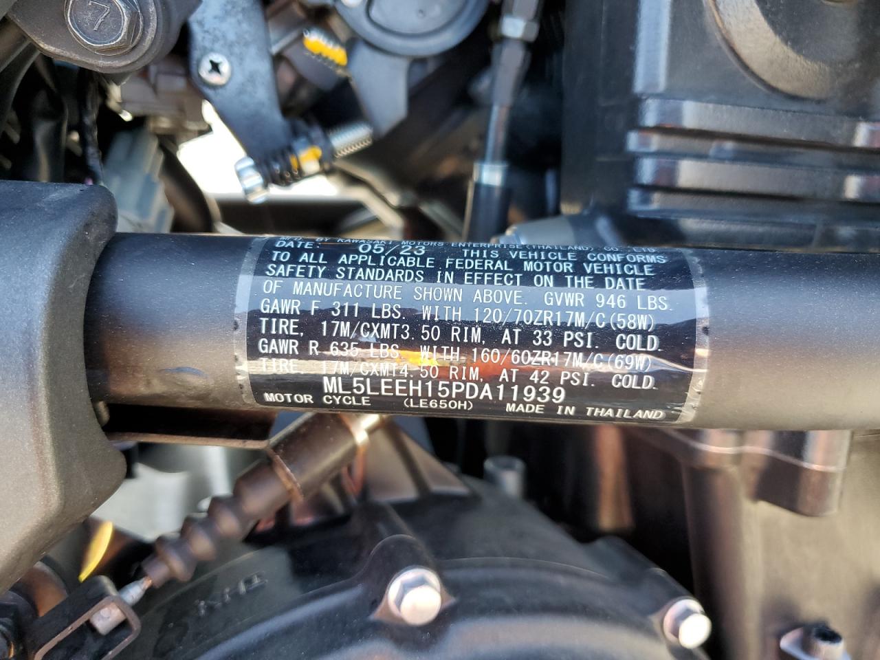 ml5leeh15pda11939 ML5LEEH15PDA11939 2023 Kawasaki Kle650 F