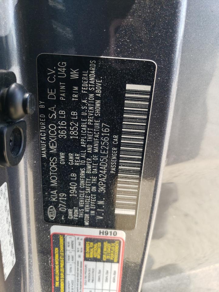 2020 Kia Rio Lx VIN: 3KPA24AD5LE256167 Lot: 61569635