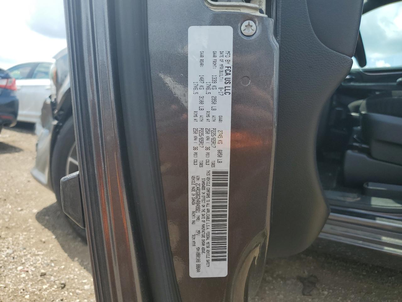 DODGE CARAVAN 2017 VIN 2C4RDGBG2HR849921 zdjęcie 13