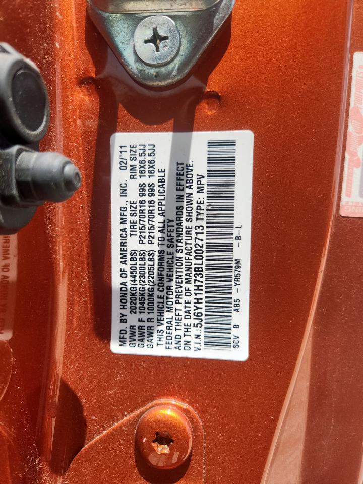 2011 Honda Element Ex VIN: 5J6YH1H73BL002713 Lot: 61029765