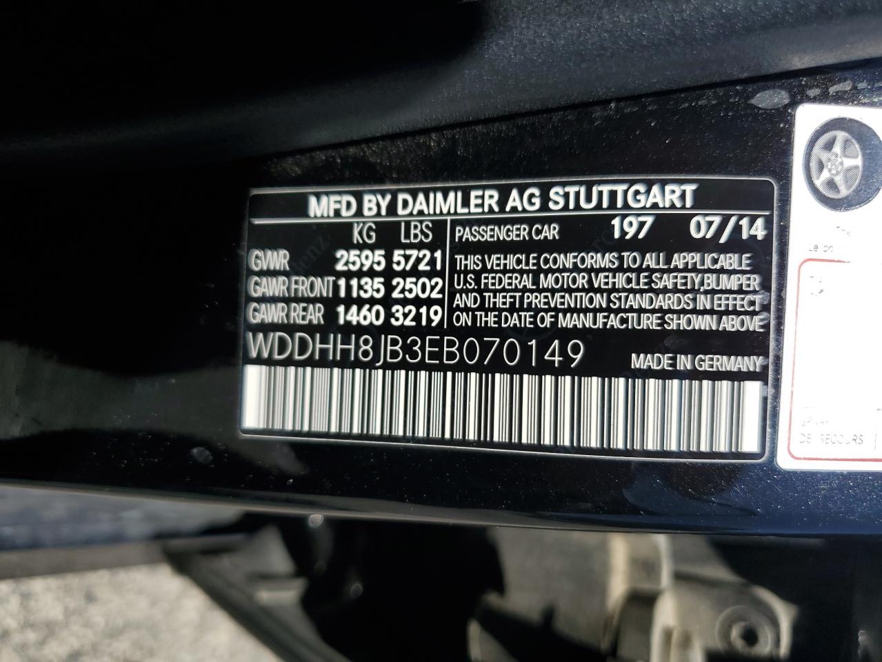 2014 Mercedes-Benz E 350 4Matic Wagon VIN: WDDHH8JB3EB070149 Lot: 62773295