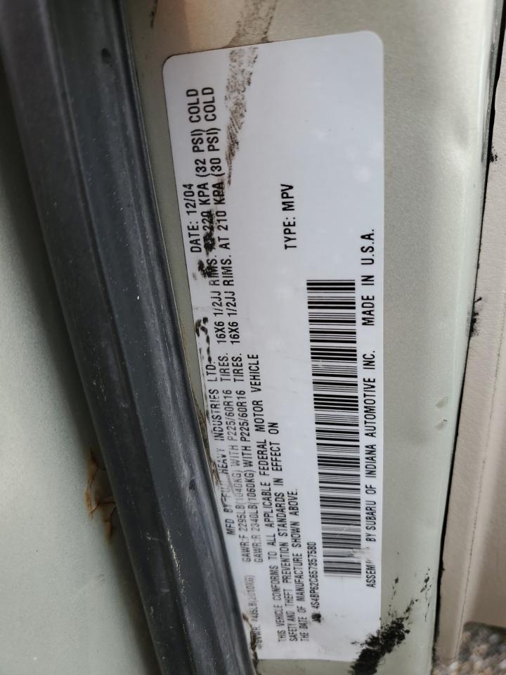 2005 Subaru Legacy Outback 2.5I Limited VIN: 4S4BP62C657357580 Lot: 62709585