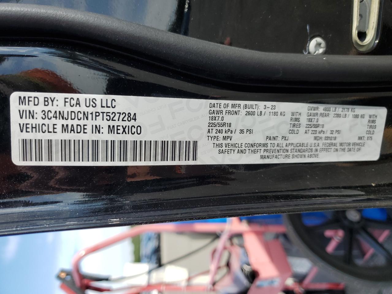 2023 Jeep Compass Limited VIN: 3C4NJDCN1PT527284 Lot: 62484415