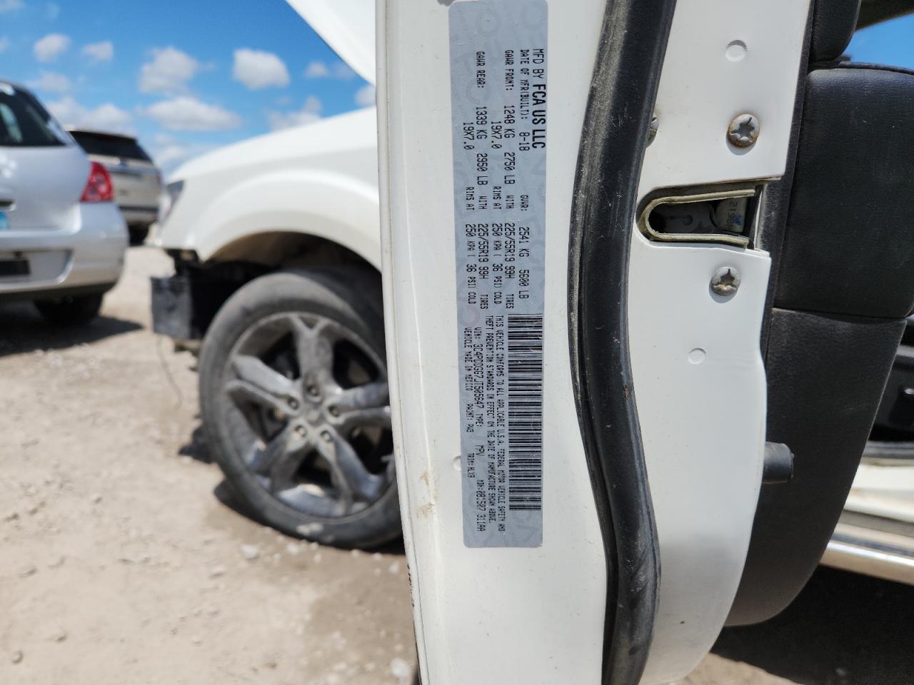 2018 Dodge Journey Crossroad VIN: 3C4PDDGG7JT505647 Lot: 62773465