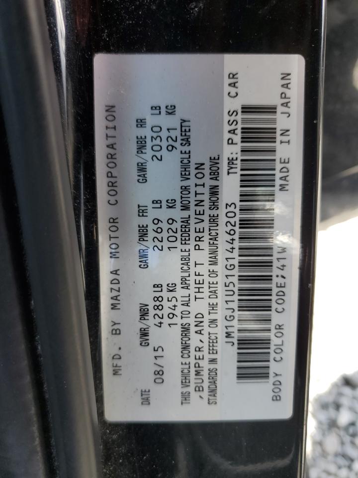 2016 Mazda 6 Sport VIN: JM1GJ1U51G1446203 Lot: 62681075