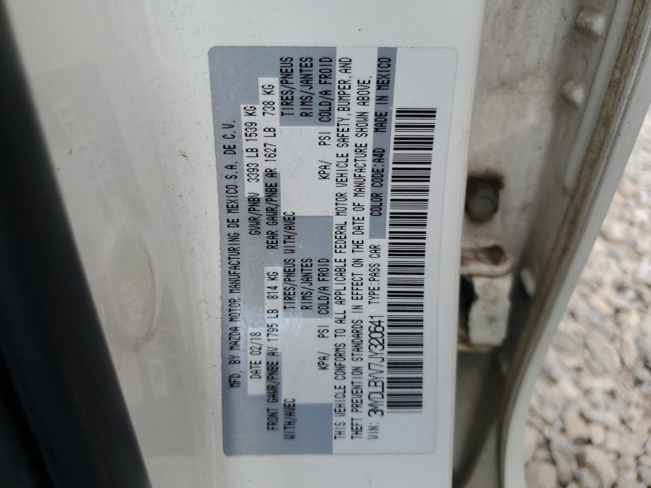 2018 Toyota Yaris Ia VIN: 3MYDLBYV7JY320641 Lot: 60896225