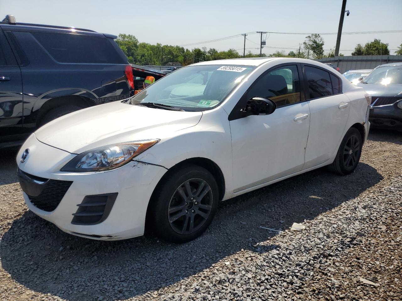 2010 Mazda 3 I white null gas JM1BL1SG3A1207039 photo #1