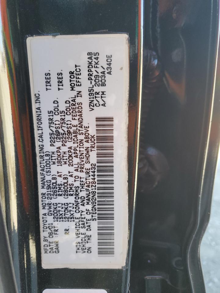 2001 Toyota Tacoma Double Cab Prerunner VIN: 5TEGN92N81Z844432 Lot: 63265065