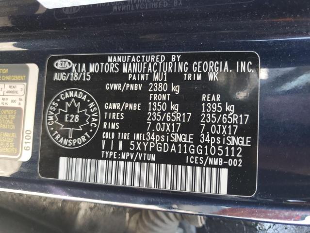 2016 KIA SORENTO LX  