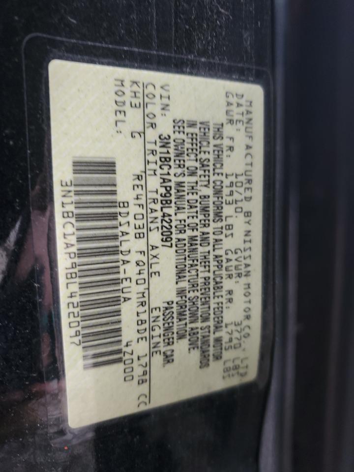 2011 Nissan Versa S VIN: 3N1BC1AP9BL422097 Lot: 61122105