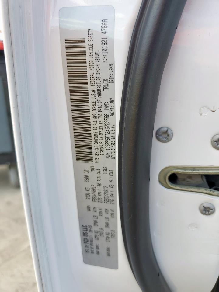 2019 Ram 1500 Classic Tradesman VIN: 1C6RR6FT2KS723588 Lot: 61261935