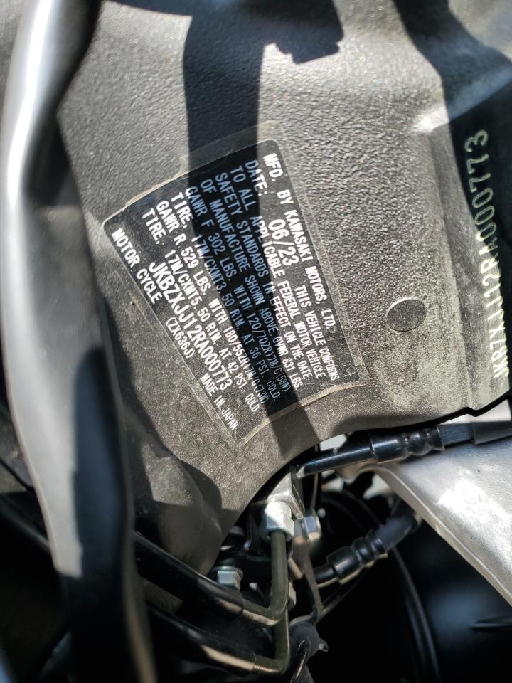 2024 Kawasaki Zx636 K VIN: JKBZXJJ12RA000773 Lot: 59266665
