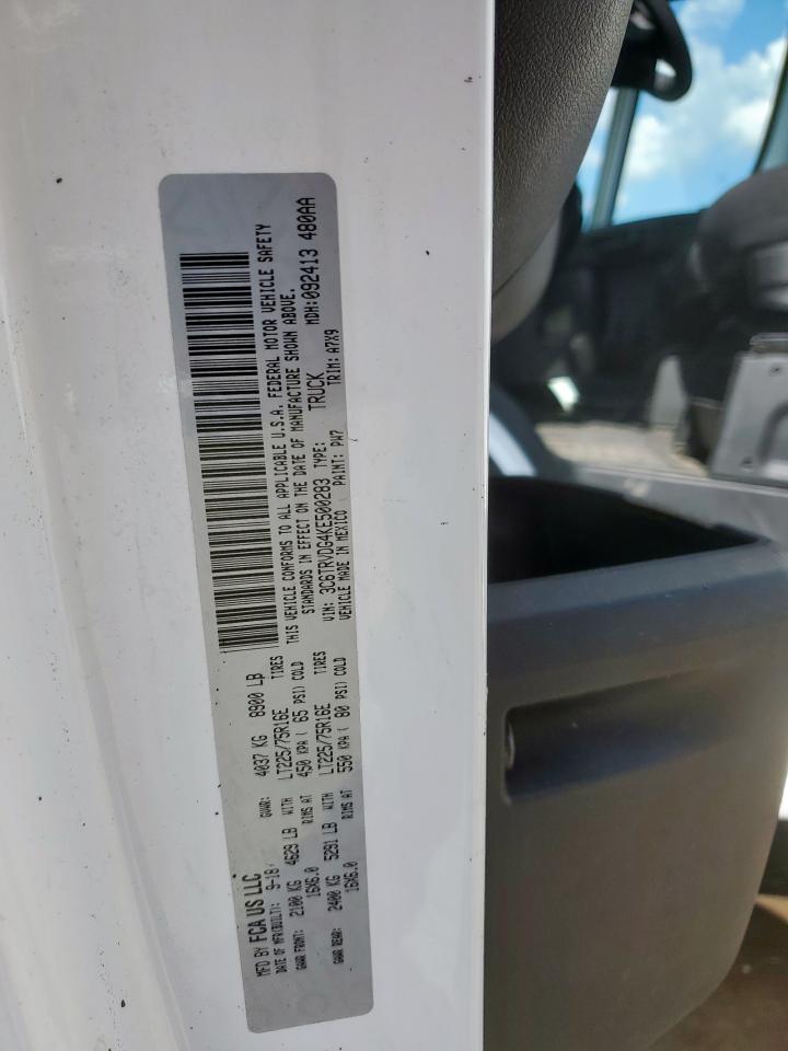 2019 Ram Promaster 2500 2500 High VIN: 3C6TRVDG4KE500283 Lot: 62145075
