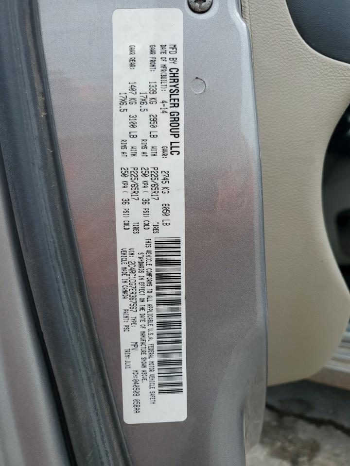2014 Chrysler Town & Country Touring L VIN: 2C4RC1CG7ER367567 Lot: 61792005