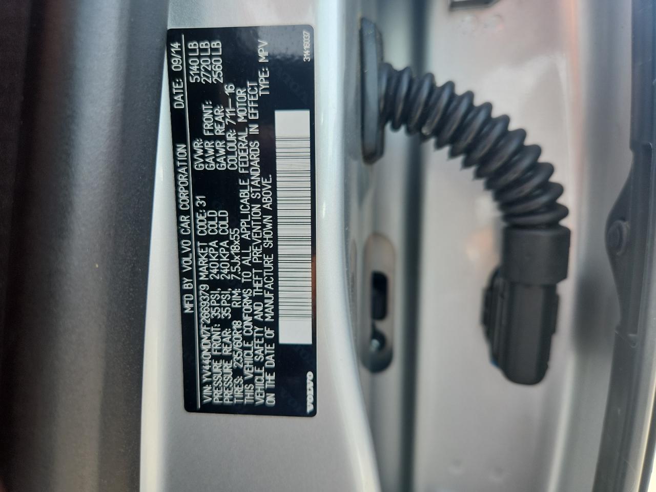 2015 Volvo Xc60 T5 Platinum VIN: YV440MDM7F2669379 Lot: 59976295