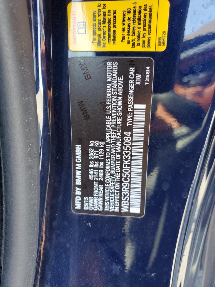 2015 BMW M4 VIN: WBS3R9C50FK335084 Lot: 61962965