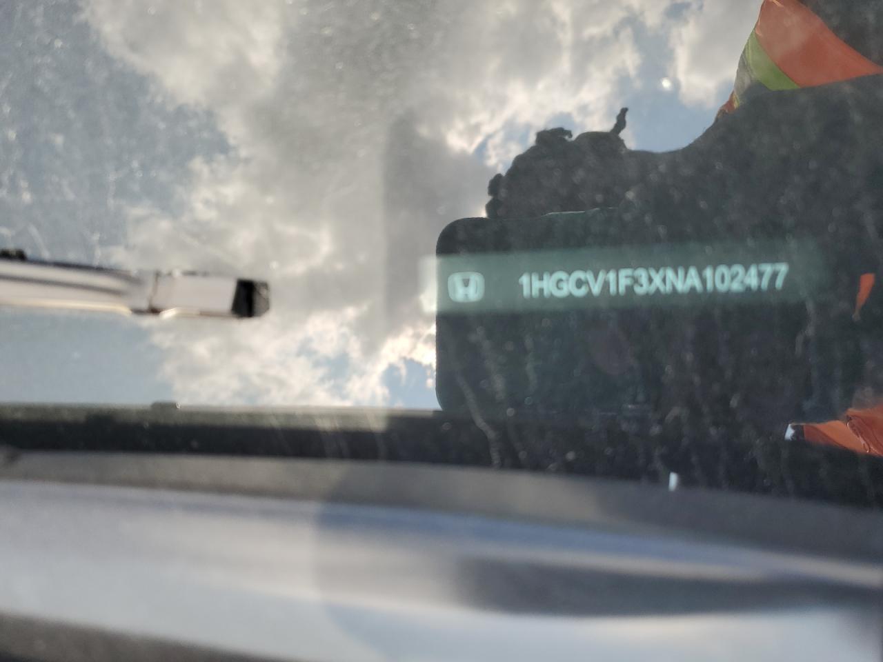 2022 Honda Accord Sport VIN: 1HGCV1F3XNA102477 Lot: 58555695