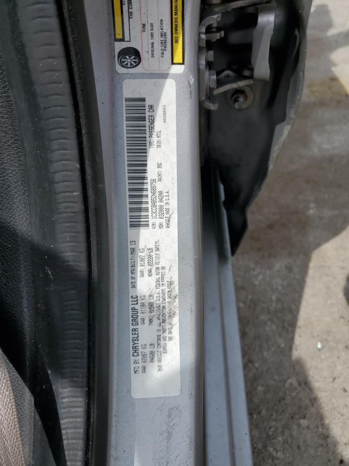 2013 Chrysler 200 Lx VIN: 1C3CCBAB5DN689756 Lot: 61002965