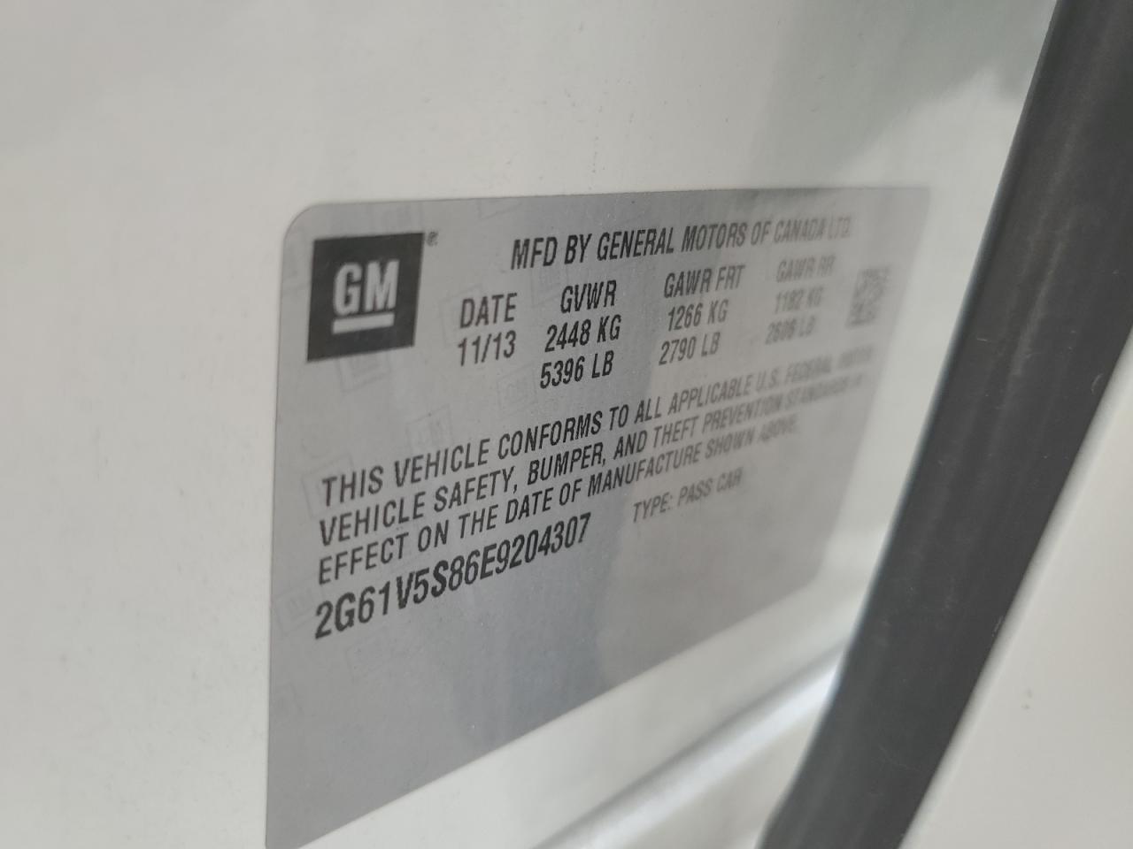 2014 Cadillac Xts Vsport Premium VIN: 2G61V5S86E9204307 Lot: 62536275