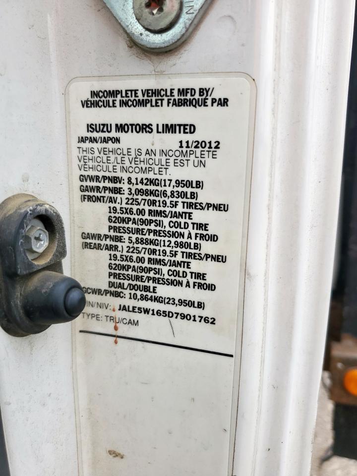 2013 Isuzu Nqr VIN: JALE5W165D7901762 Lot: 61038065