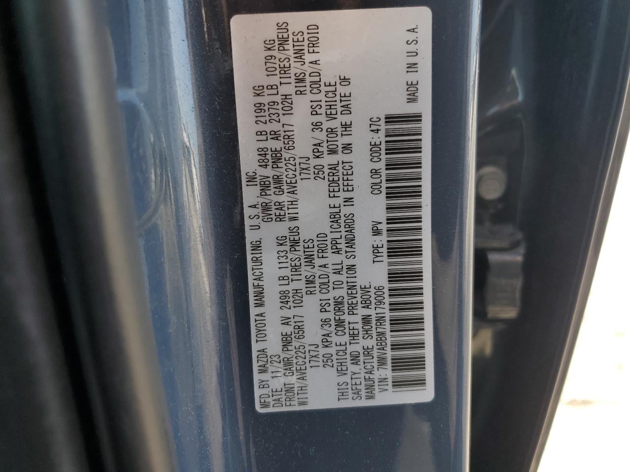 2024 Mazda Cx-50 Preferred VIN: 7MMVABBM7RN179006 Lot: 60809805
