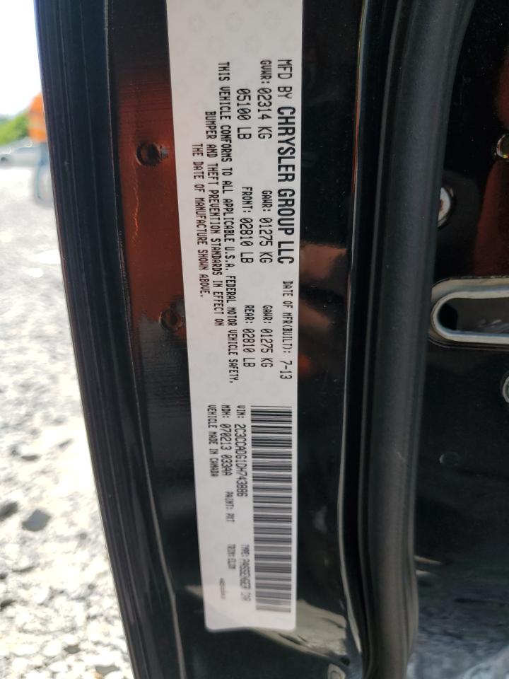 2013 Chrysler 300C Varvatos VIN: 2C3CCADG1DH743886 Lot: 62554185
