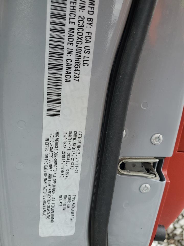 2021 Dodge Charger Scat Pack VIN: 2C3CDXGJ0MH654737 Lot: 61552935