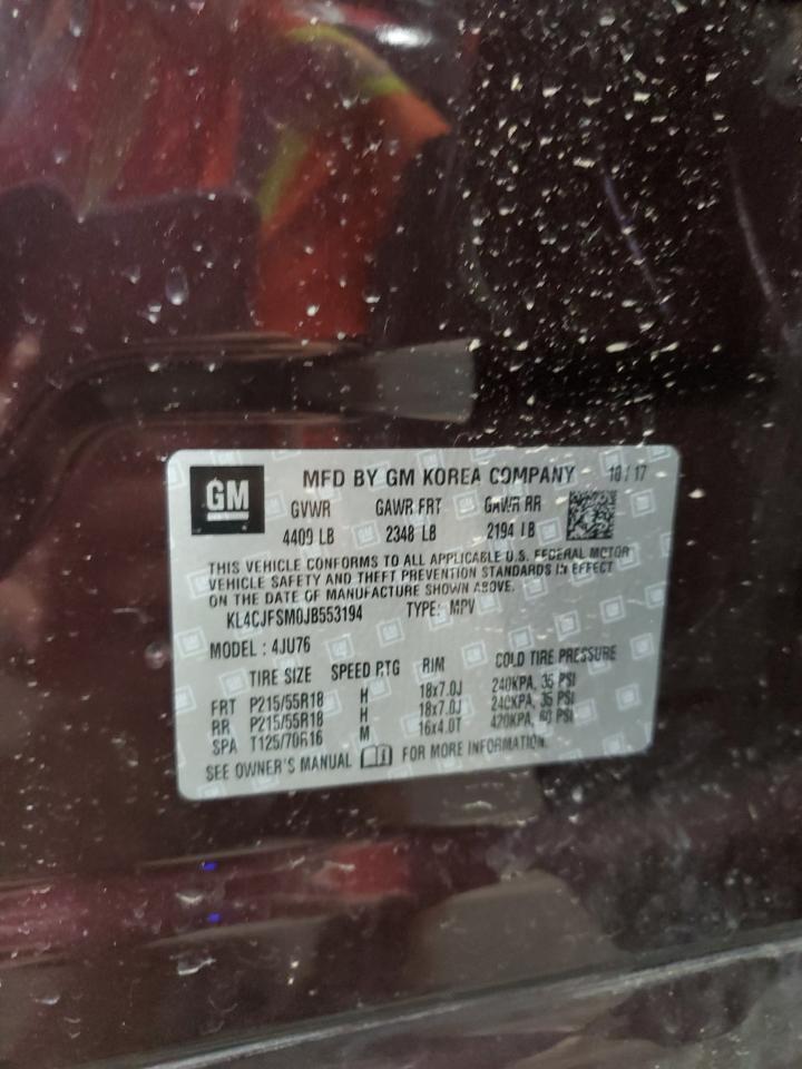 2018 Buick Encore Preferred Ii VIN: KL4CJFSM0JB553194 Lot: 60545825