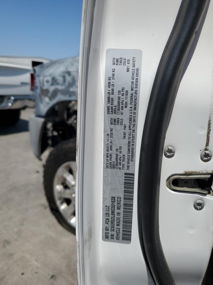 2021 Ram 2500 Big Horn VIN: 3C6UR5DL8MG501638 Lot: 58506675