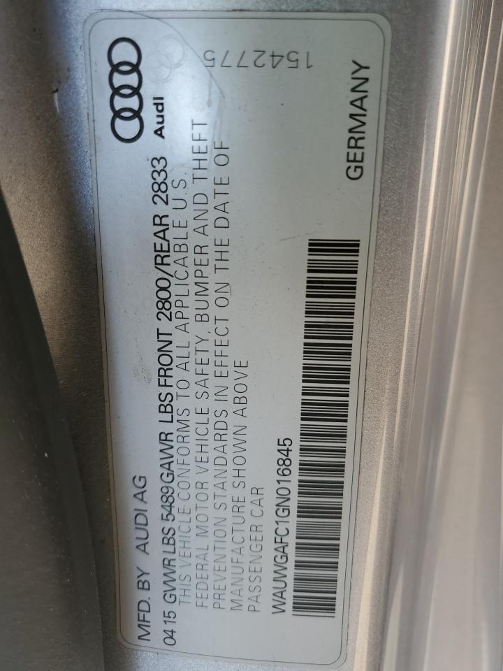 2016 Audi A7 Premium Plus VIN: WAUWGAFC1GN016845 Lot: 60994205