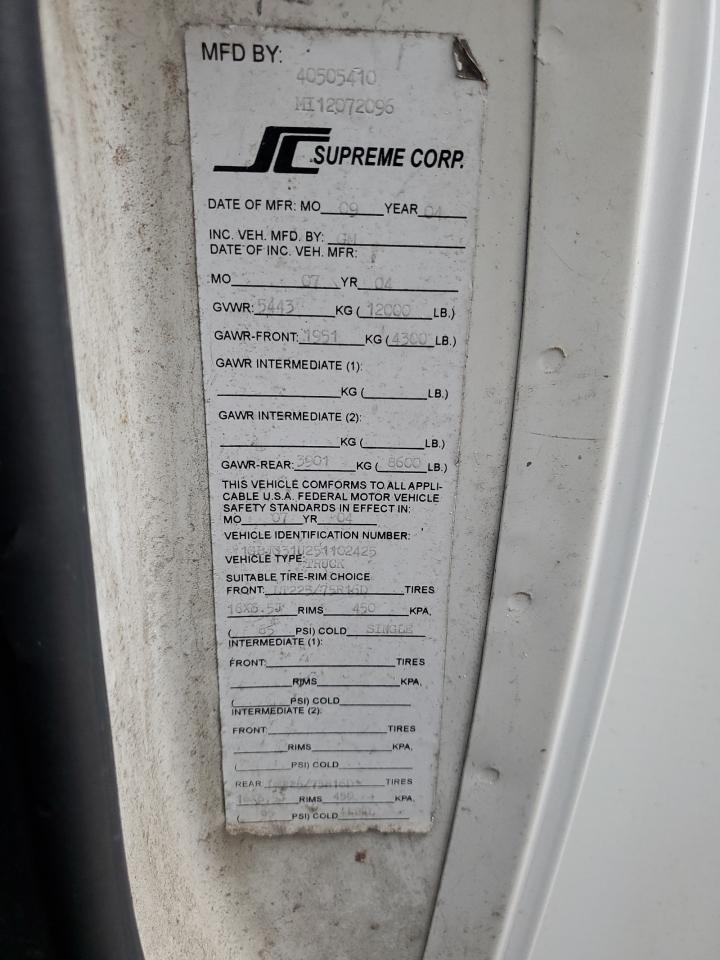 2005 Chevrolet Express G3500 VIN: 1GBJG31U251102425 Lot: 60114225