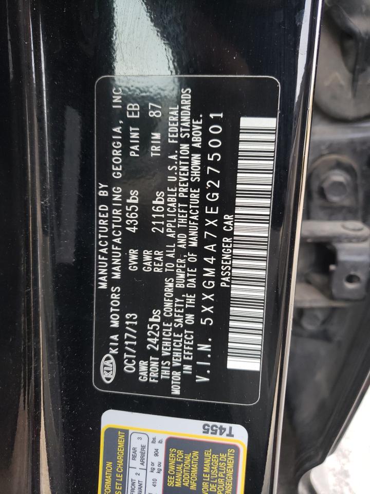 2014 Kia Optima Lx VIN: 5XXGM4A7XEG275001 Lot: 60832895