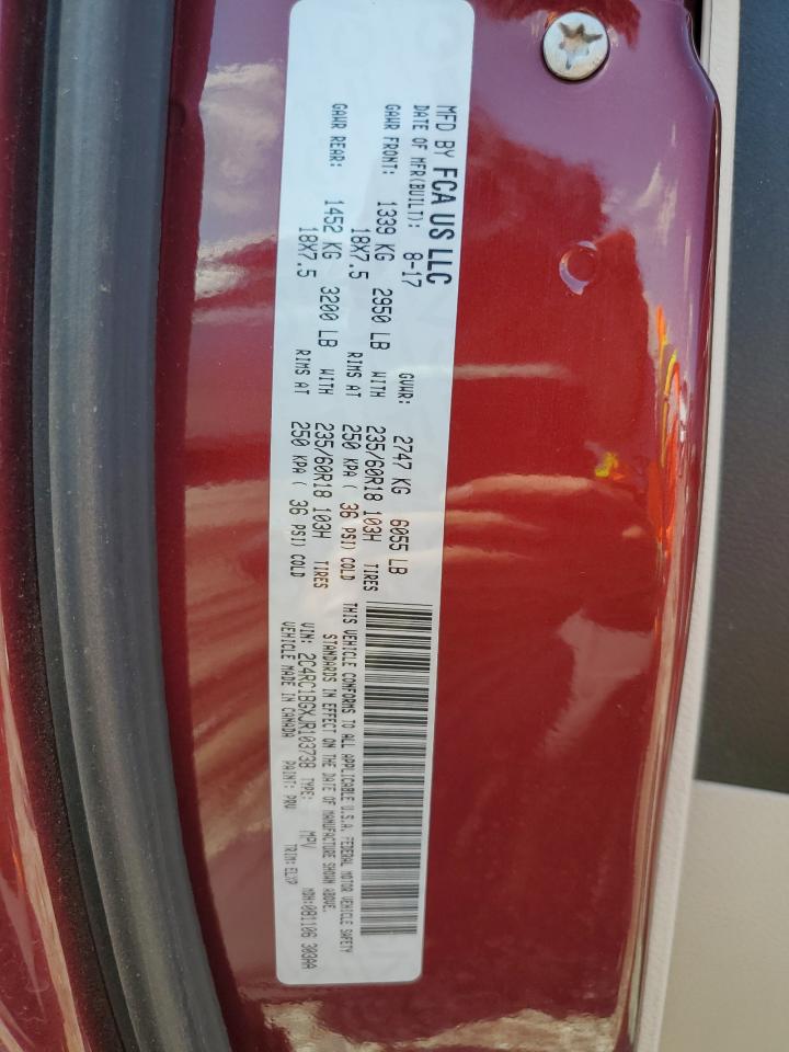 CHRYSLER PACIFICA 2018 VIN 2C4RC1BGXJR103738 zdjęcie 13
