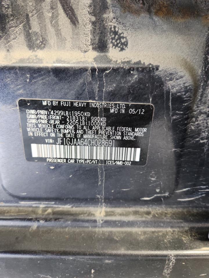 2012 Subaru Impreza VIN: JF1GJAA64CH028691 Lot: 59858135