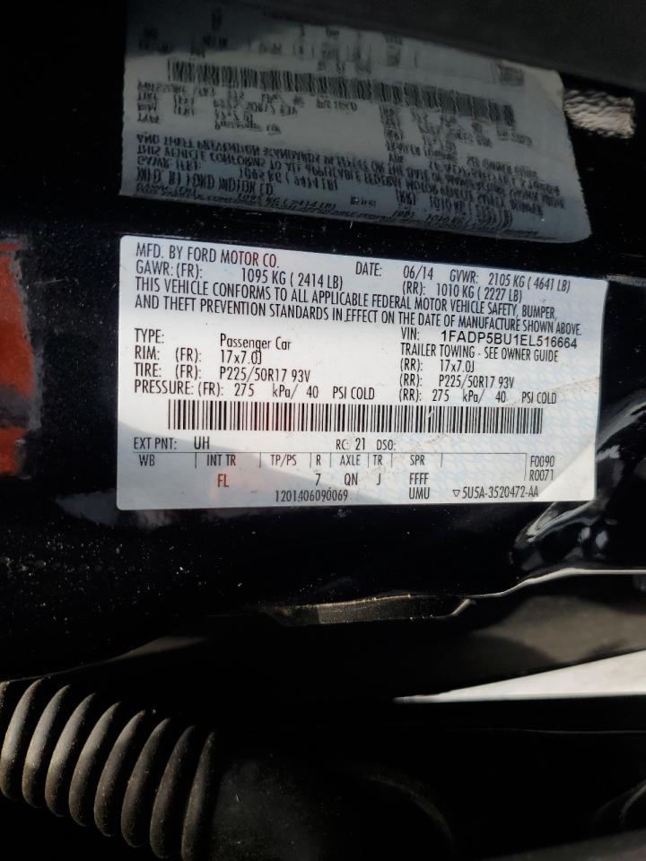 2014 Ford C-Max Sel VIN: 1FADP5BU1EL516664 Lot: 62246325