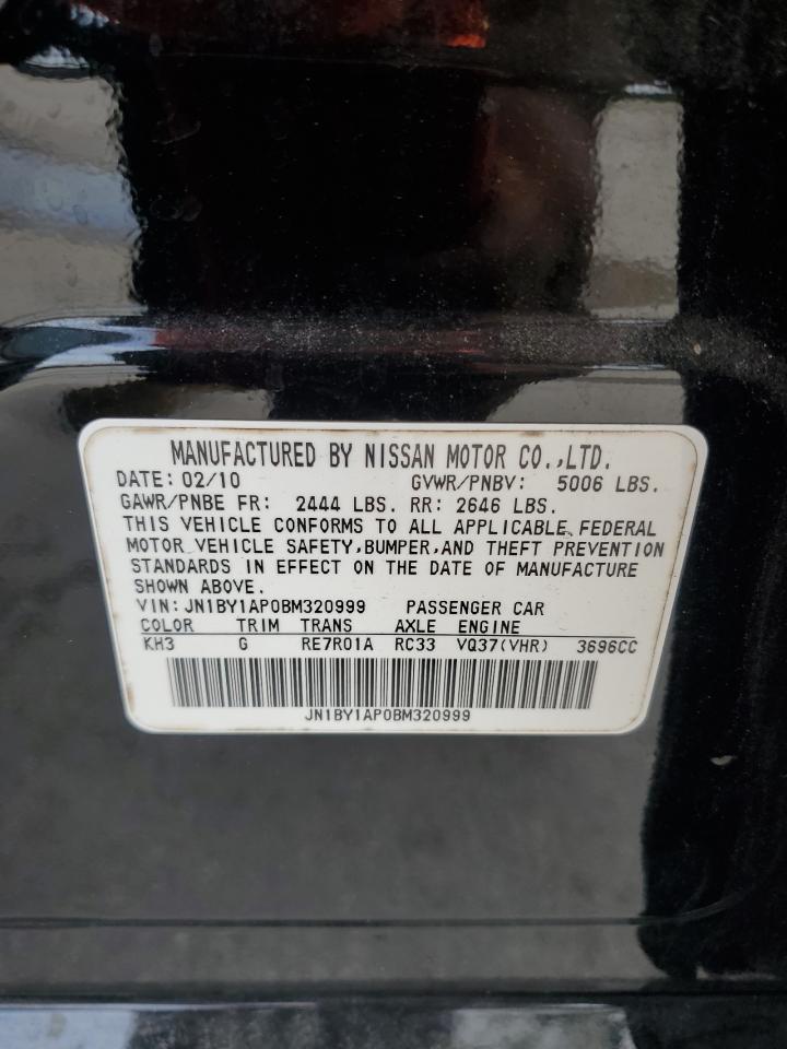2011 Infiniti M37 VIN: JN1BY1AP0BM320999 Lot: 59364835