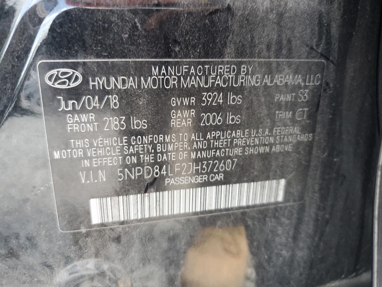 HYUNDAI ELANTRA 2018 VIN 5NPD84LF2JH372607 zdjęcie 13