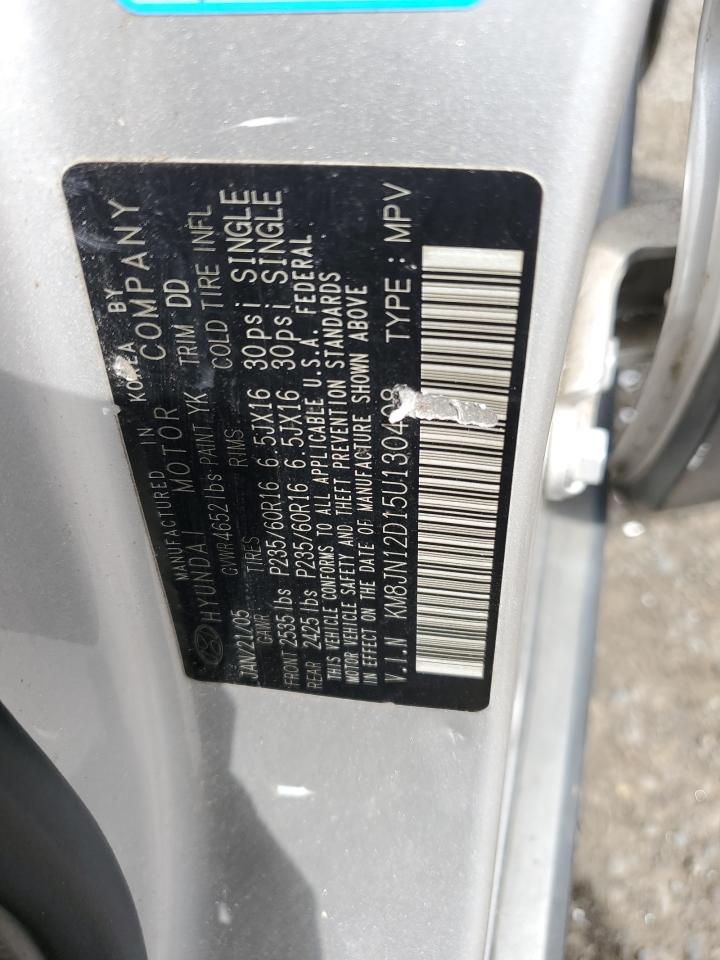 2005 Hyundai Tucson Gls VIN: KM8JN12D15U130408 Lot: 59990775