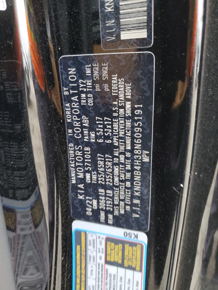 2022 Kia Carnival Lx VIN: KNDNB4H38N6095191 Lot: 59777835
