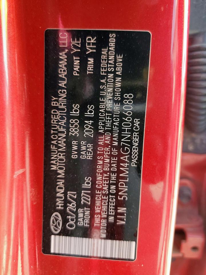 2022 Hyundai Elantra Sel VIN: 5NPLM4AG7NH066088 Lot: 62789735