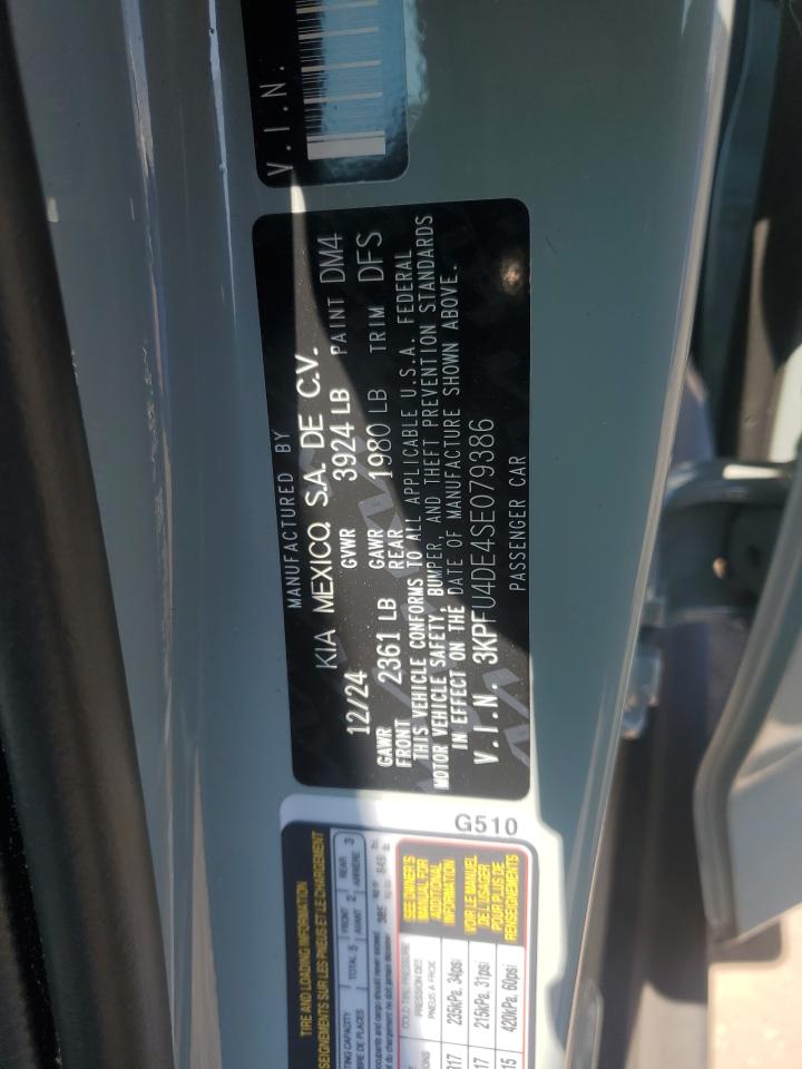 2025 Kia K4 Ex VIN: 3KPFU4DE4SE079386 Lot: 61816055