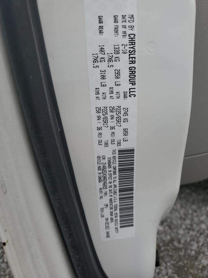 2010 Volkswagen Routan Sel VIN: 2V4RW5DX3AR246029 Lot: 59893495