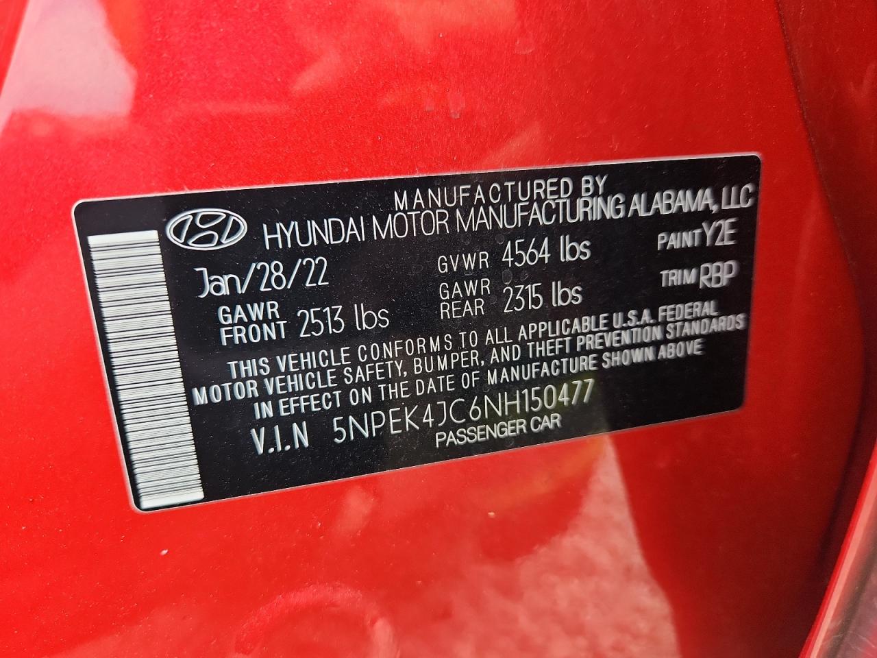 2022 Hyundai Sonata N Line VIN: 5NPEK4JC6NH150477 Lot: 61507785