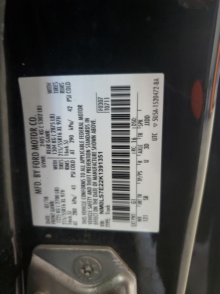 2019 Ford Transit Connect Xl VIN: NM0LS7E22K1391351 Lot: 61423665
