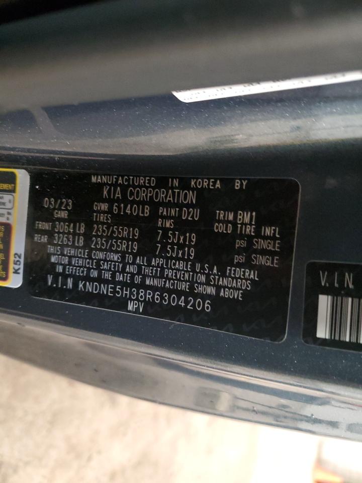 2023 Kia Carnival Sx VIN: KNDNE5H38R6304206 Lot: 61195325