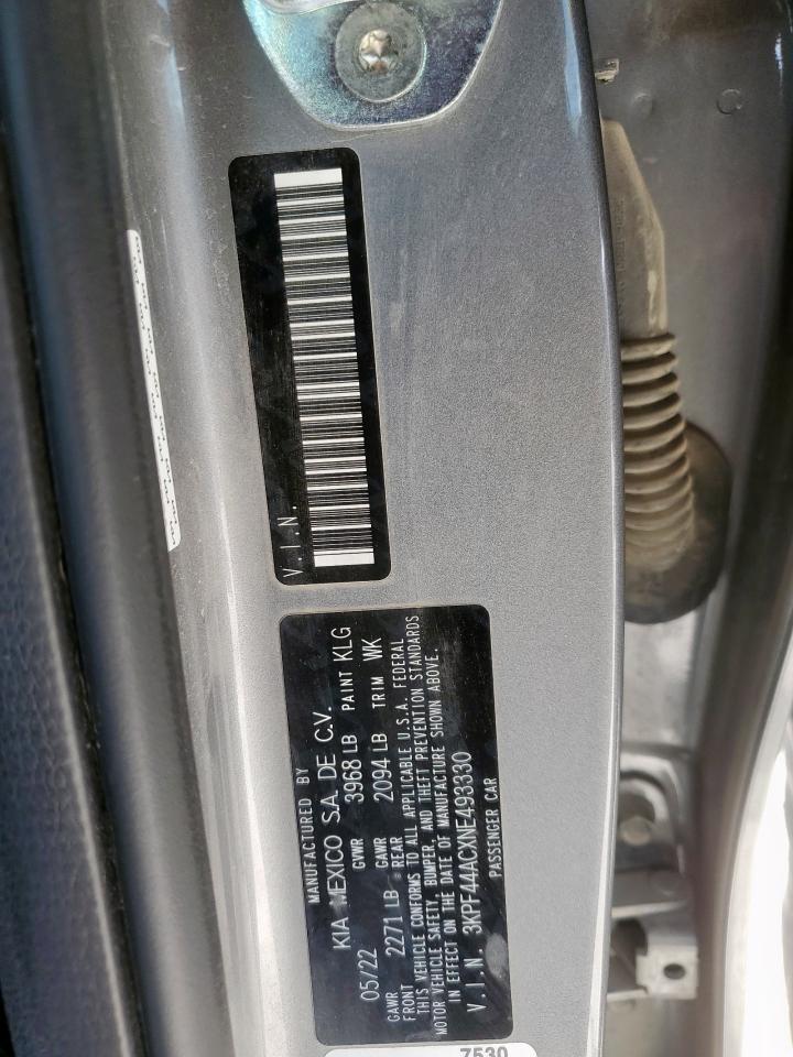 2022 Kia Forte Gt VIN: 3KPF44ACXNE493330 Lot: 63059145
