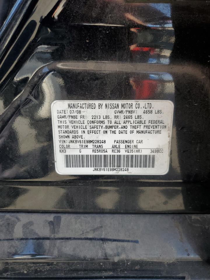 2008 Infiniti G35 VIN: JNKBV61E98M228248 Lot: 62874755